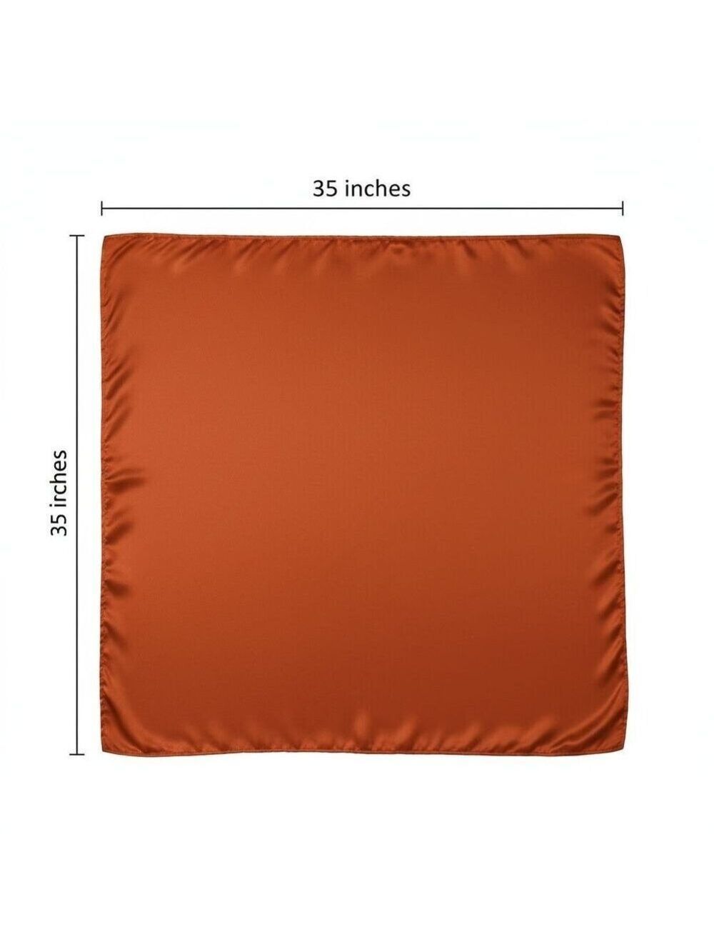 Rust Wild Rag Scarf 35x35 Satin Western Cowgirl Cowboy Bandana - Picture 3 of 10